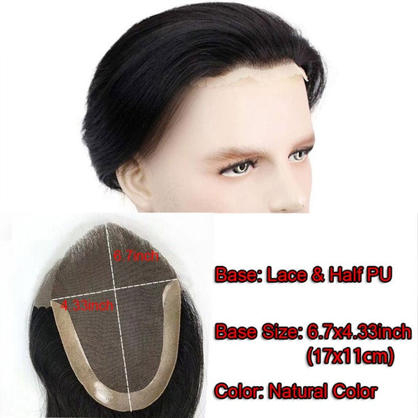 Men's Toupee Hairpieces Swiss Lace Net