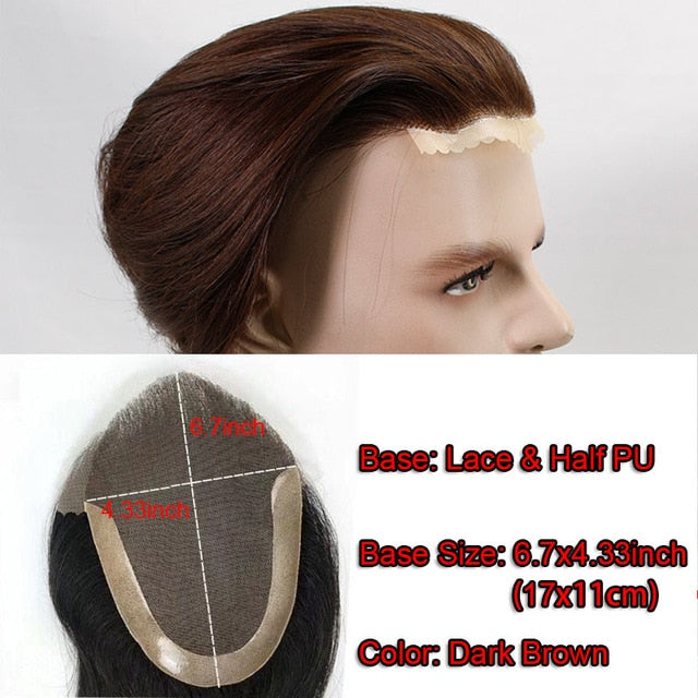 Men's Toupee Hairpieces Swiss Lace Net